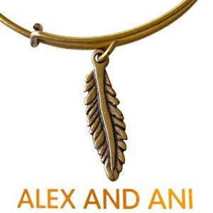 Alex and Ani Feather Charm Bangle Bracelet